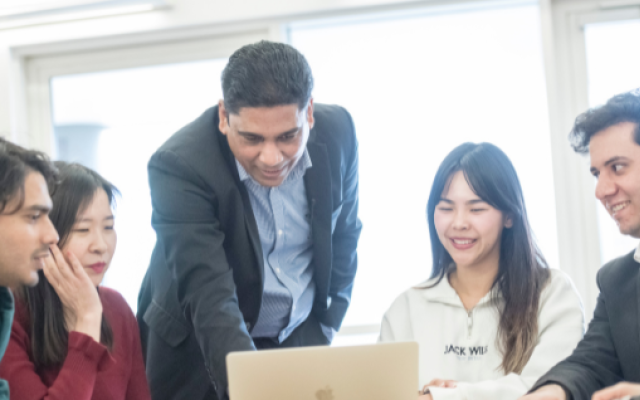 Gathering of business students