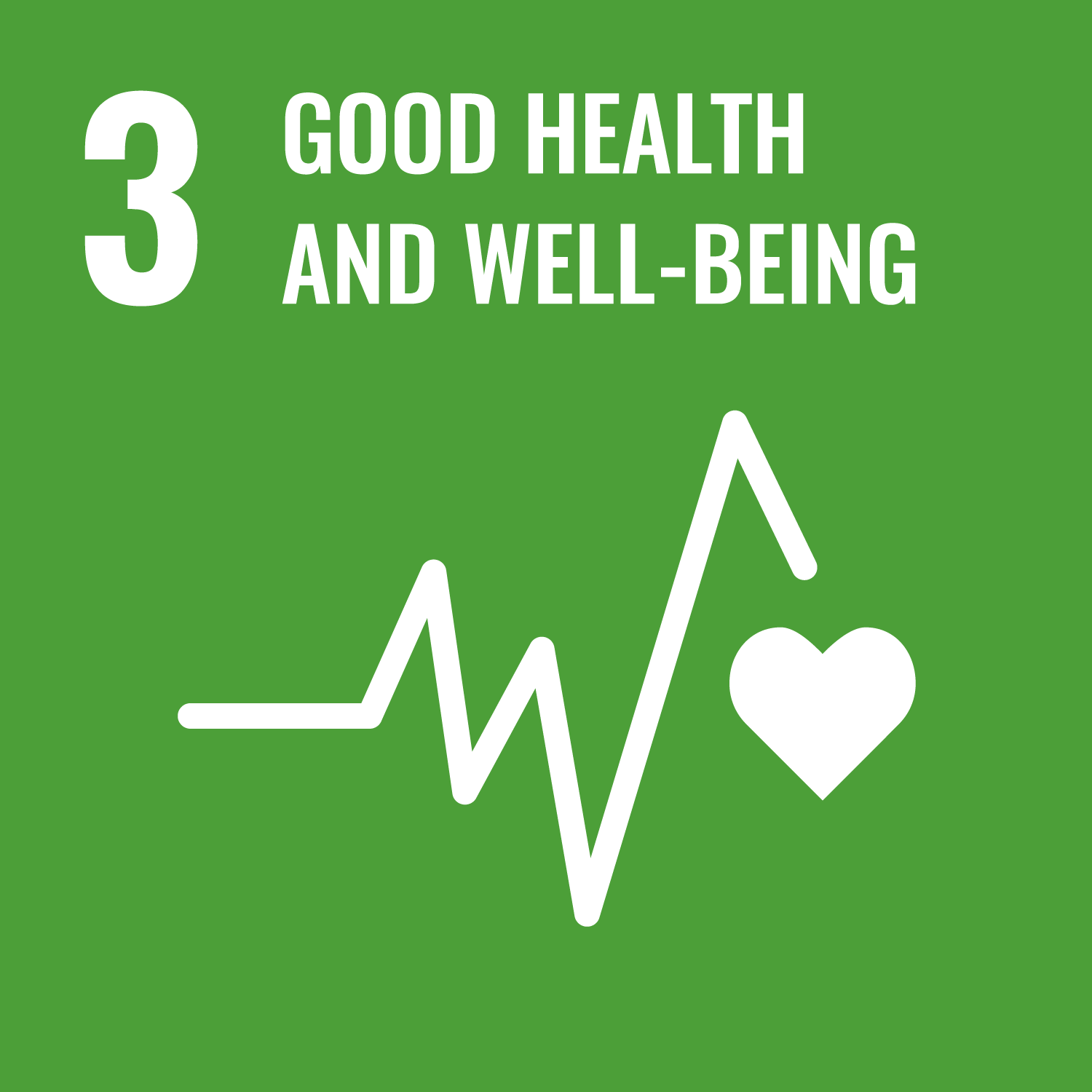 Good Health and Well-being UN Sustainable Development Goal 3 logo