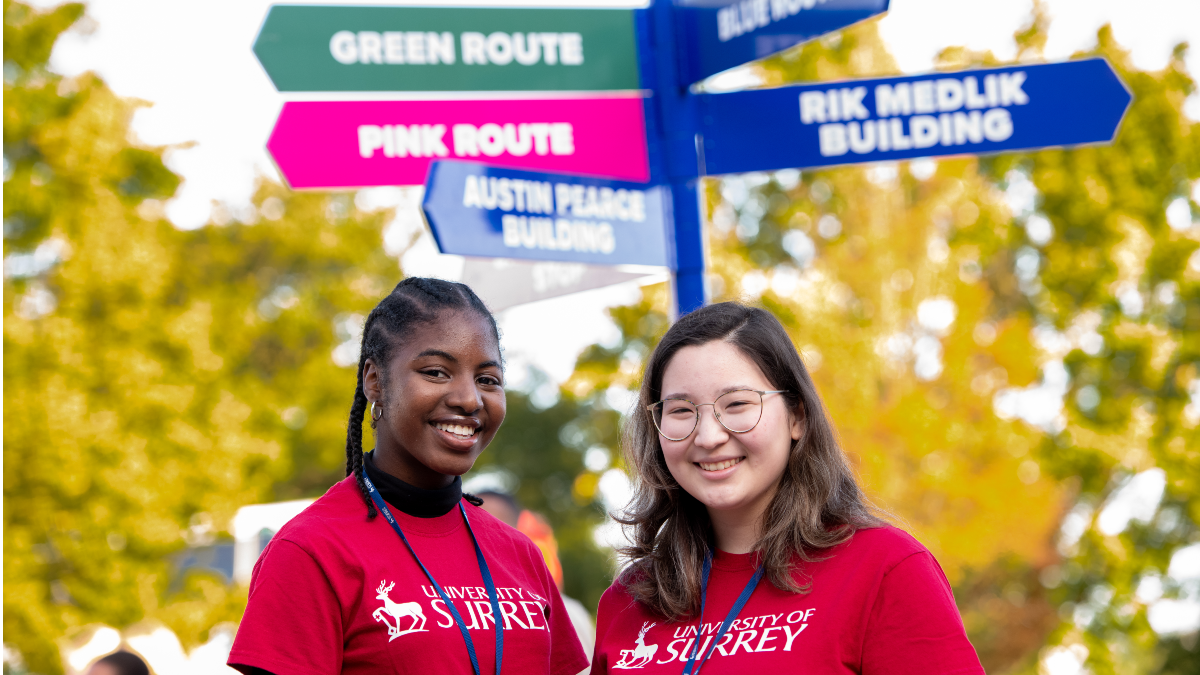 Student helpers working an open day