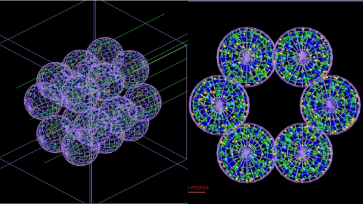 Model of alveolar cells in a lung, created by AI at the University of Surrey