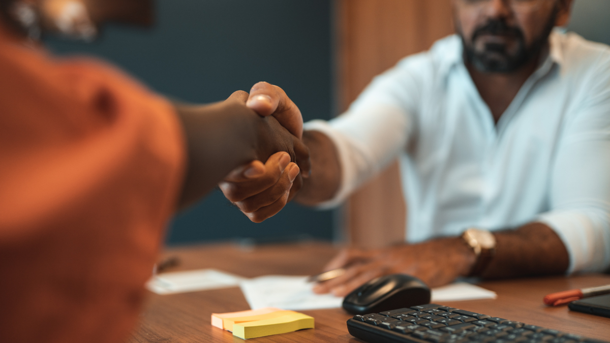 handshake after a job interview