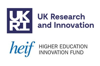 UKRI logo and HEIF logo