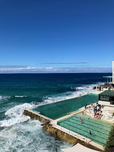 Economics student Edgar Crook by seaside in Australia