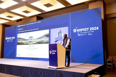 Dr Albert Kimbu speaking at KOPIST 2024