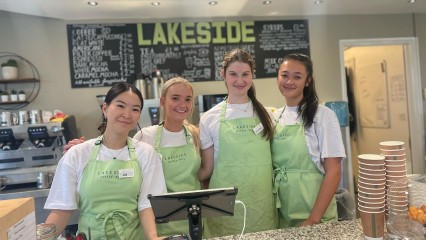 Lakeside coffee shop staff