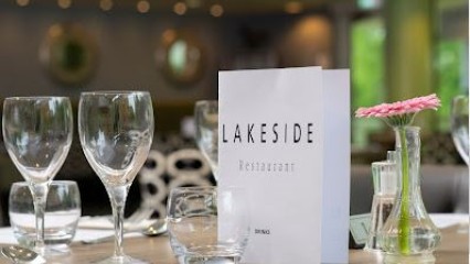 Lakeside restaurant table