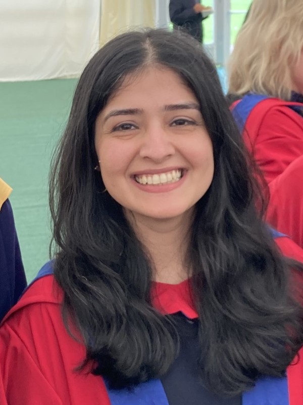 Dr Vedanta Dhamija at the University of Surrey's graduation ceremony, April 2024