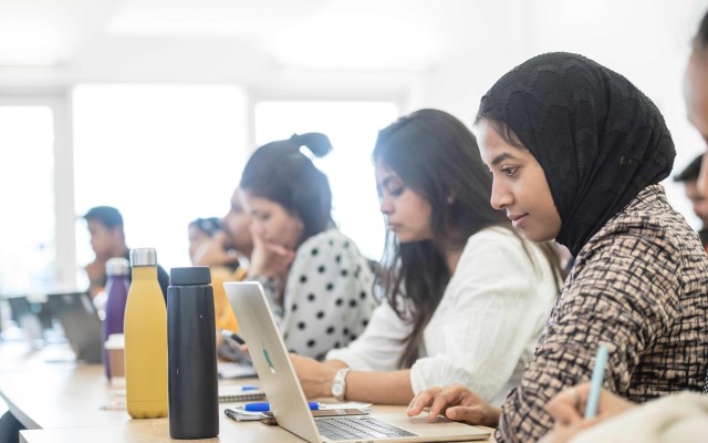 University of Surrey MBA students in class