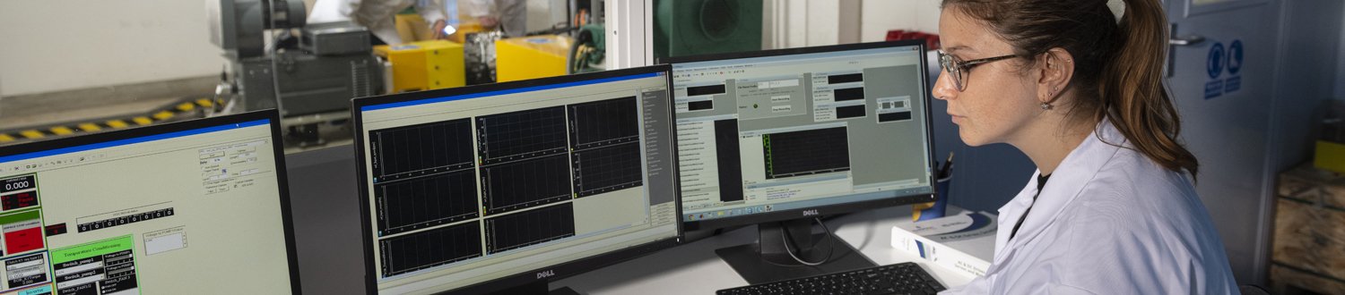 Woman working on a computer