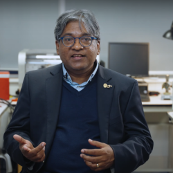 Prof Ravi Silva in a lab