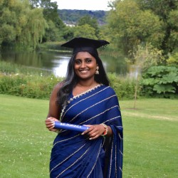 University of Surrey LLM student, Shanthia