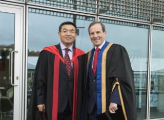 Dr Jim Glover with Prof Max Lu