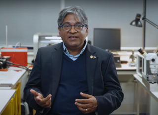 Prof Ravi Silva in a lab