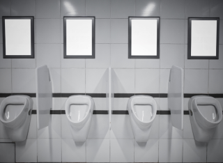 a row of urinals