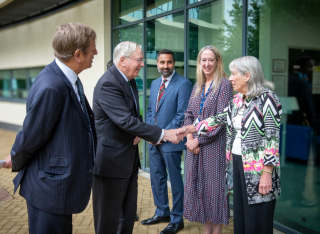 Duke of Gloucester is welcomed to the University of Surrey