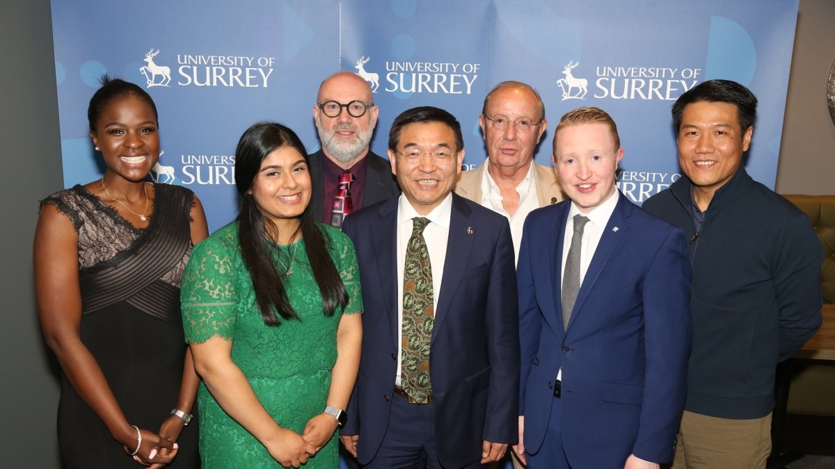 Alumni Award winners with Professor Max Lu