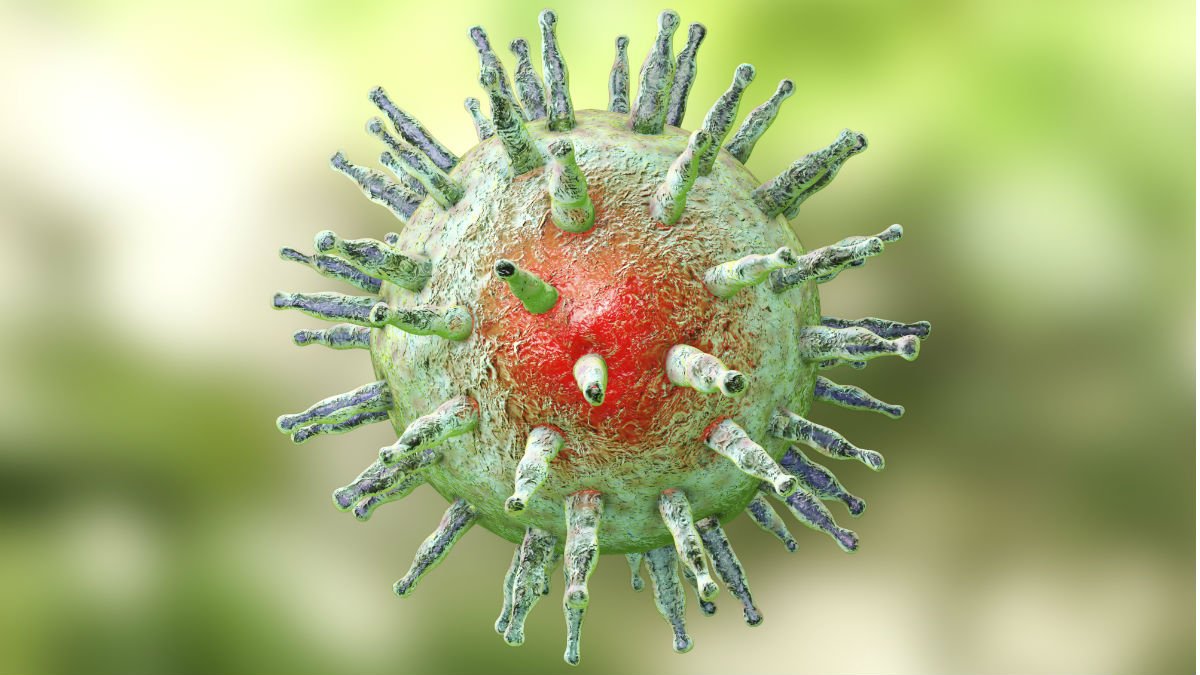 Close up of a virus