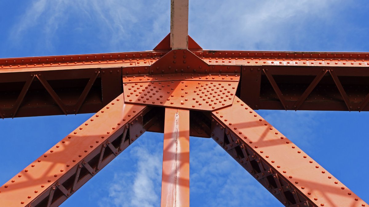 Steel bridge showing the kind of bolts this new AI could monitor