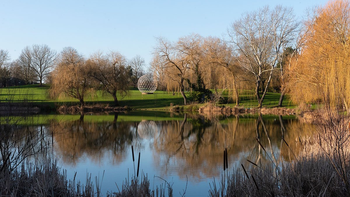 Stag Hill lake in Autumn