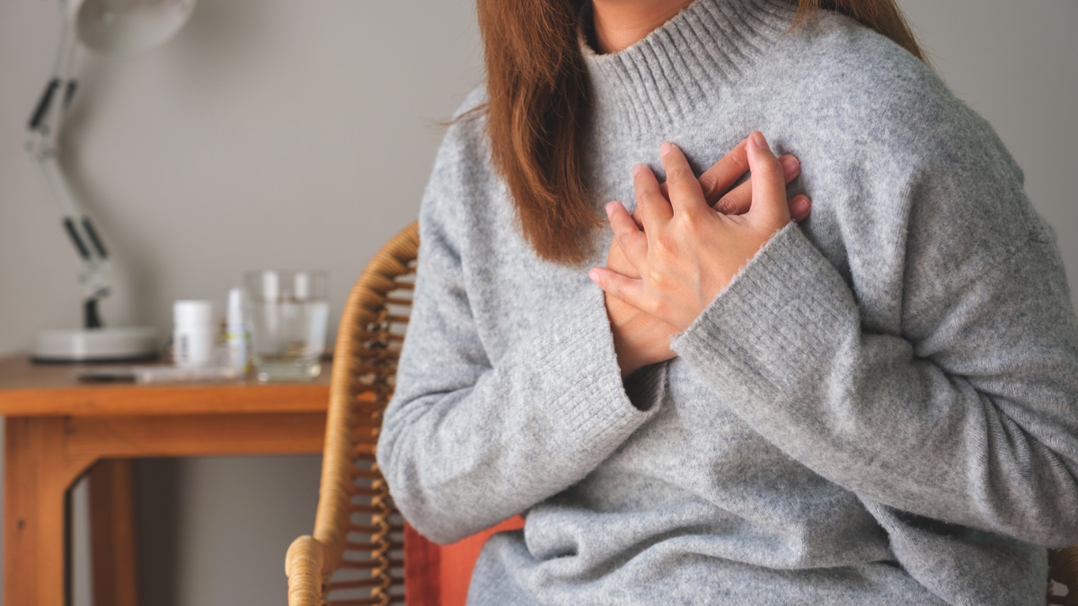 Woman having heart issues credit to Getty