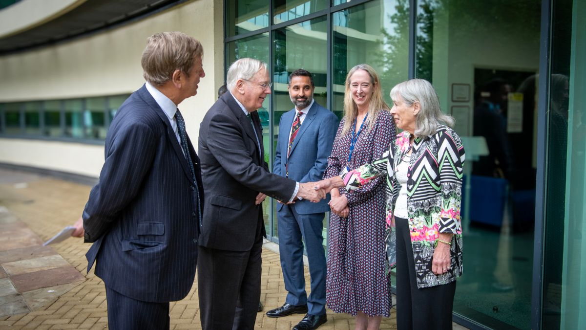 Duke of Gloucester is welcomed to the University of Surrey